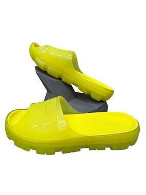 UGG Womens Yellow Slide Sandals With Textured Soles Lightweight & Comfortable 12
